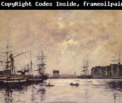 Eugene Boudin The Port of Le Havre(Dock of La Barre)